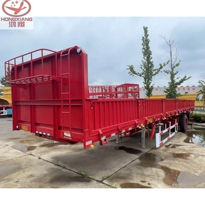 2 Ejes 50t 60t 80t Semiremolque de cerca de carga a granel para el transporte de animales y plantas