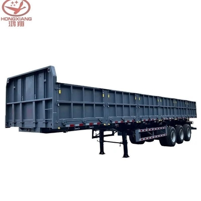 2 Ejes 50t 60t 80t Semiremolque de cerca de carga a granel para el transporte de animales y plantas