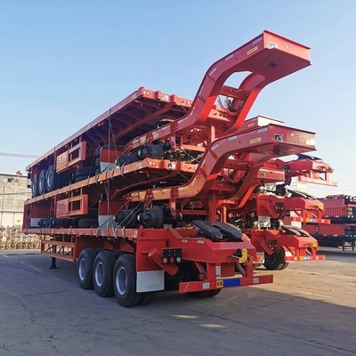 Grado de trabajo medio 3 Ejes 40FT Contenedor de esqueleto Semirremolque con color personalizado