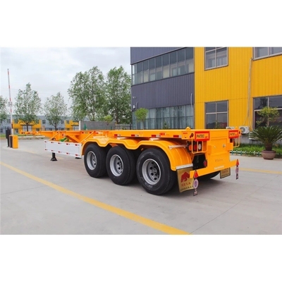Contenedor de cerradura 20FT 40FT Contenedor de marco esqueleto Semi remolque con 5,5 toneladas de capacidad