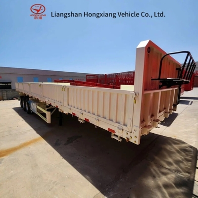 No auto-dumping remolque de pared lateral de 3 ejes semirremolque con tablero lateral de lecho plano