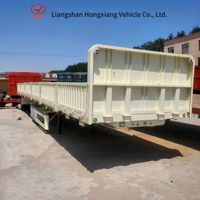 No auto-dumping remolque de pared lateral de 3 ejes semirremolque con tablero lateral de lecho plano
