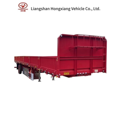 Semiremolque de acero de 40 pies de pared lateral para transporte de carga pesada y maderas a gran escala