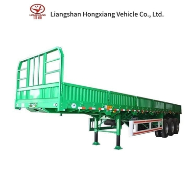 Semiremolque de acero de 40 pies de pared lateral para transporte de carga pesada y maderas a gran escala