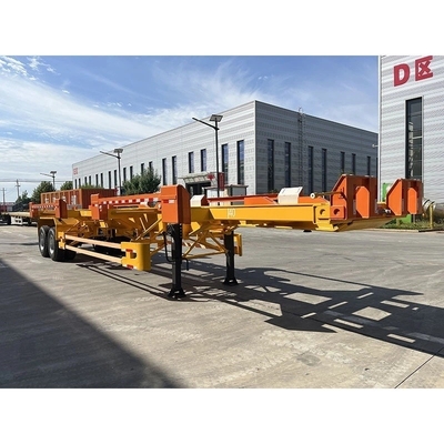 Semiremolque de contenedores de esqueleto de 20-45FT con ejes bien conocidos y alta capacidad de carga