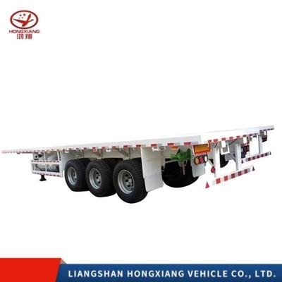 2/3 Eje 20/40 FT Remolque de cama plana Color personalizado Esqueleto Chasis Deck Semi remolque