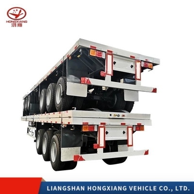 2/3 Eje 20/40 FT Remolque de cama plana Color personalizado Esqueleto Chasis Deck Semi remolque