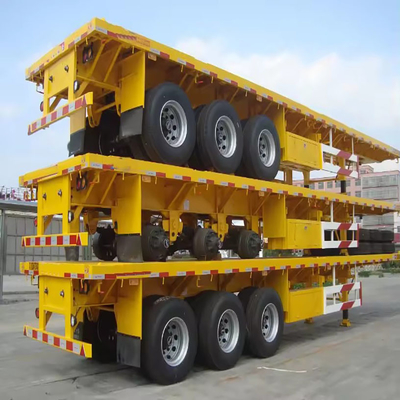 Semi-remolque de camión de 3 ejes EHL9400TPB Carga útil máxima de 28 toneladas Semi-remolque de cama baja de acero