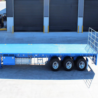 EHL9400TPB 40FT Semirremolque de piso plano 2 3 Contenedor de ejes neumático de semirremolque número 8.12.16
