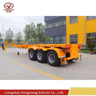 Personalización 40FT Heavy Skeletal Trailer Chasis Contenedor de cama plana Semi-remolque de esqueleto