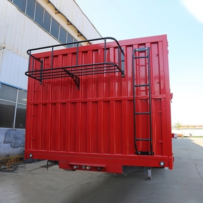 Semiremolque cerrado de 3 ejes de 60-100 toneladas para sistema de frenado antibloqueo ABS y banda de rodadura 1820 mm