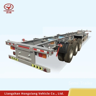 2 Ejes Chasis de contenedor 40FT Esqueleto Semi remolque para banda de rodadura 1820mm y personalización