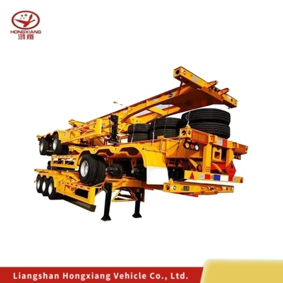 Contenedor 40/45FT Skel Semi remolque esqueleto con 8/12/16 número de neumáticos y 5,5 toneladas