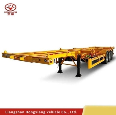 Esqueleto de 40 pies de largo/tractor de esqueleto Tri eje camión extensible remolques contenedores chasis semirremolque
