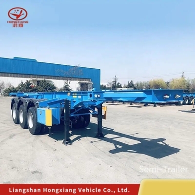 2 Ejes 40 pies Contenedor Esqueleto Transportista Semi-remolque de envío con grado de trabajo medio