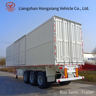 Camionette Dry Van Box Cargo Truck Container Semirremolque con sistema de freno de aire doble