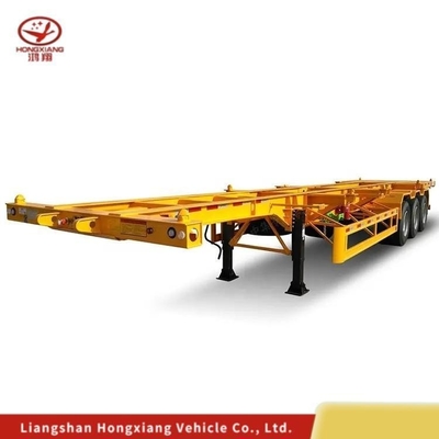 3 ejes 40FT Contenedor Chasis esqueleto Semirremolque para fácil carga y descarga