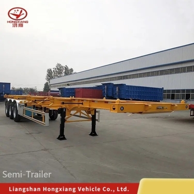 3 ejes 40FT Contenedor Chasis esqueleto Semirremolque para fácil carga y descarga