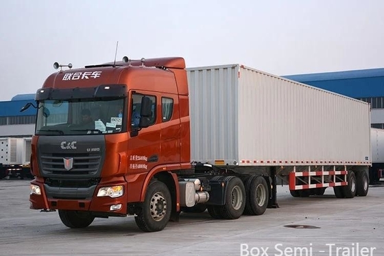 Camioneta de acero cortina lado de carga furgoneta semi remolque con capacidades de personalización