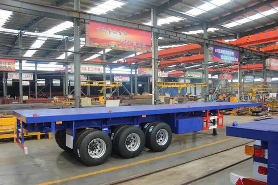8.12.16 neumático 3/4 eje 60 toneladas transporte de contenedores de cubierta plana camión remolque semirremolque
