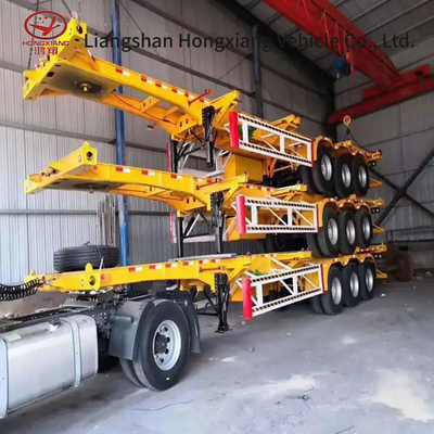 40FT Contenedor de tres ejes esqueleto de semirremolque personalización para el transporte de contenedores