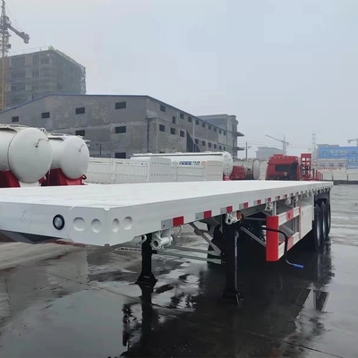 Clasificación de servicio ligero 5.5 toneladas 3 ejes 40 FT Semirremolque plano para contenedores de transporte pesados