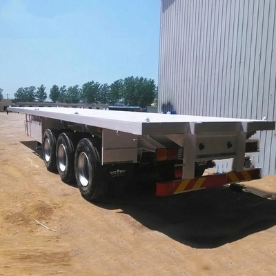 Clasificación de servicio ligero 5.5 toneladas 3 ejes 40 FT Semirremolque plano para contenedores de transporte pesados