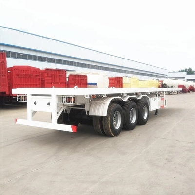 Clasificación de servicio ligero 5.5 toneladas 3 ejes 40 FT Semirremolque plano para contenedores de transporte pesados