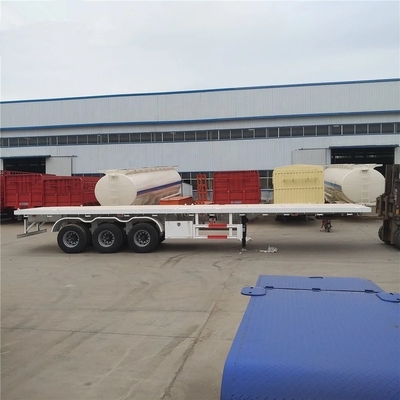 Clasificación de servicio ligero 5.5 toneladas 3 ejes 40 FT Semirremolque plano para contenedores de transporte pesados