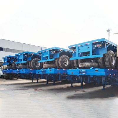 1820 mm de banda de rodamiento 4 ejes Semirremolque plano Remolque de transporte para cargas pesadas