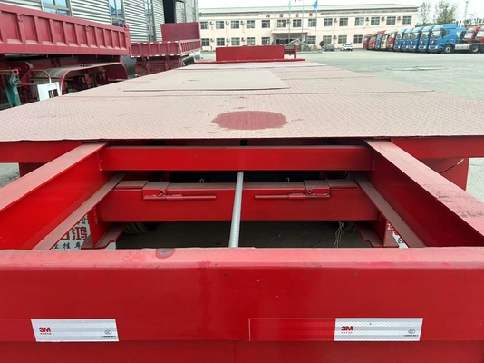 Sistema de frenado antibloqueo ABS Semirremolque plano de acero de 3 ejes para el transporte