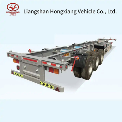 Transporte de contenedores Shandong Semi-remolque con esqueleto con gran capacidad de carga