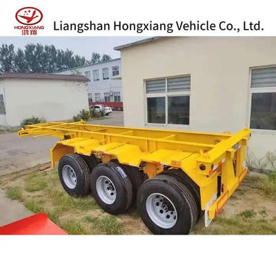 Transporte de contenedores Shandong Semi-remolque con esqueleto con gran capacidad de carga