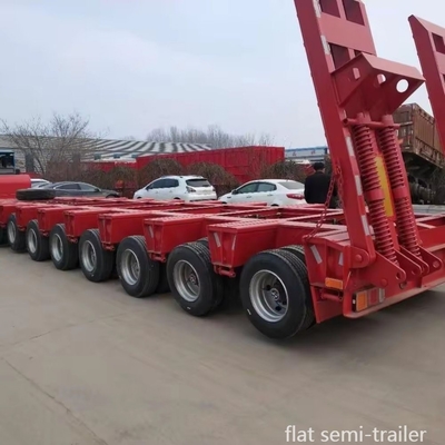 Carga ligera 5,5 toneladas 40'x40' Contenedor plano Semirremolque para el transporte de contenedores marítimos