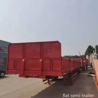 Semi-remolque de 2 ejes versátil y de suelo plano para el transporte de carga