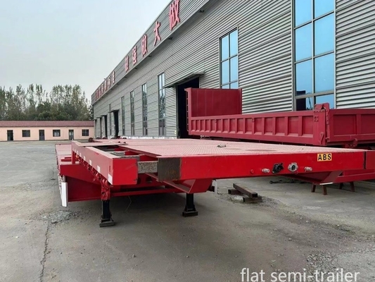 Sistemas de suspensión tipo brazo cruzado 3 ejes 40FT contenedor de cama plana camión semirremolque
