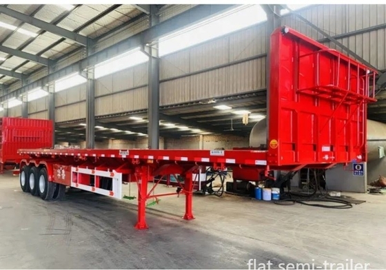 Sistemas de suspensión tipo brazo cruzado 3 ejes 40FT contenedor de cama plana camión semirremolque