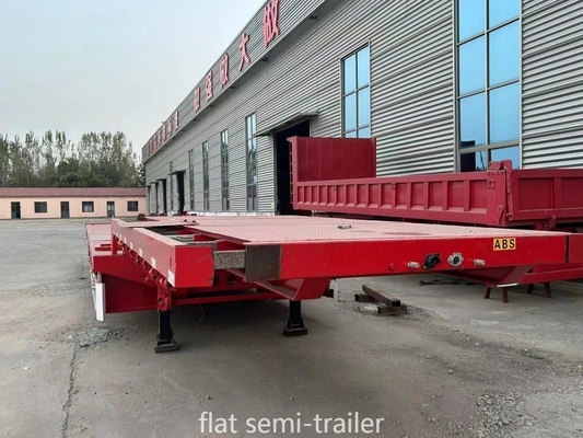 Contenedor de 40 toneladas 60 toneladas 20 pies 40 pies de 3 ejes semirremolque de cama plana con clase de trabajo ligero