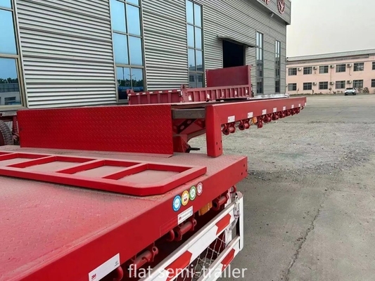 Contenedor de 40 toneladas 60 toneladas 20 pies 40 pies de 3 ejes semirremolque de cama plana con clase de trabajo ligero