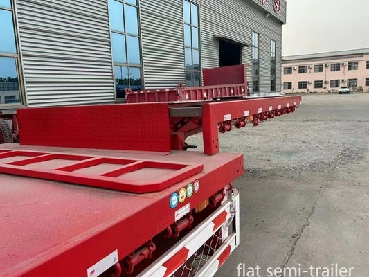 Materiales de construcción y equipos agrícolas 13m remolque cama plana con 8.12.16 neumáticos
