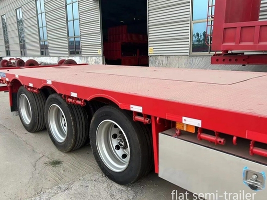 Materiales de construcción y equipos agrícolas 13m remolque cama plana con 8.12.16 neumáticos