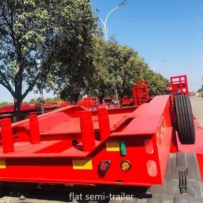 Contenedor de carga ligera de 40 pies con 3 ejes de cama plana Semi-remolque disponible