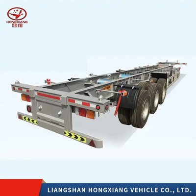 Semirremolque de color esqueleto con transporte de contenedores y banda de rodadura de 1820 mm