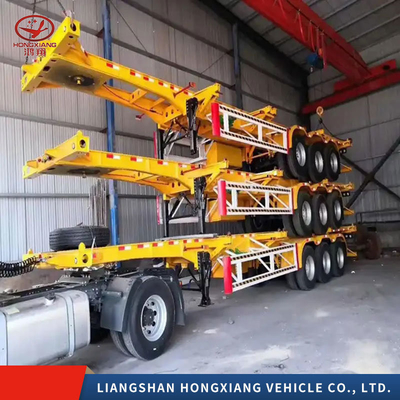 Semirremolque de color esqueleto con transporte de contenedores y banda de rodadura de 1820 mm