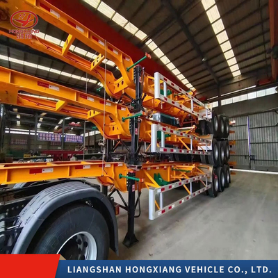Contenedores de transporte marítimo de cama plana Semirremolque de 5,5 toneladas Capacidad para la fabricación de remolques