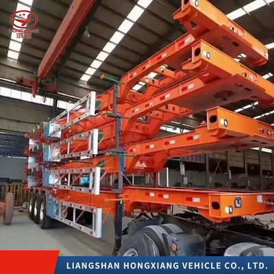 Contenedores de transporte marítimo de cama plana Semirremolque de 5,5 toneladas Capacidad para la fabricación de remolques