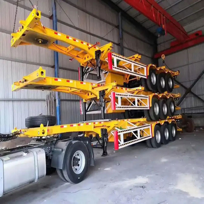 Acero Tandem Ejes Esqueleto Superlink Semirremolque para el transporte de contenedores de 20 pies y 40 pies