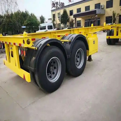 Chasis de contenedores de dumping automático para el transporte mediante sistema de frenado de doble línea inmovilizado