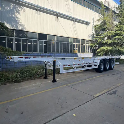 Chasis de contenedores de dumping automático para el transporte mediante sistema de frenado de doble línea inmovilizado