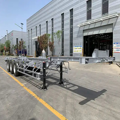Chasis de contenedores de dumping automático para el transporte mediante sistema de frenado de doble línea inmovilizado